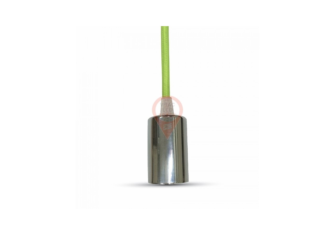 Lampe suspendue chromée verte