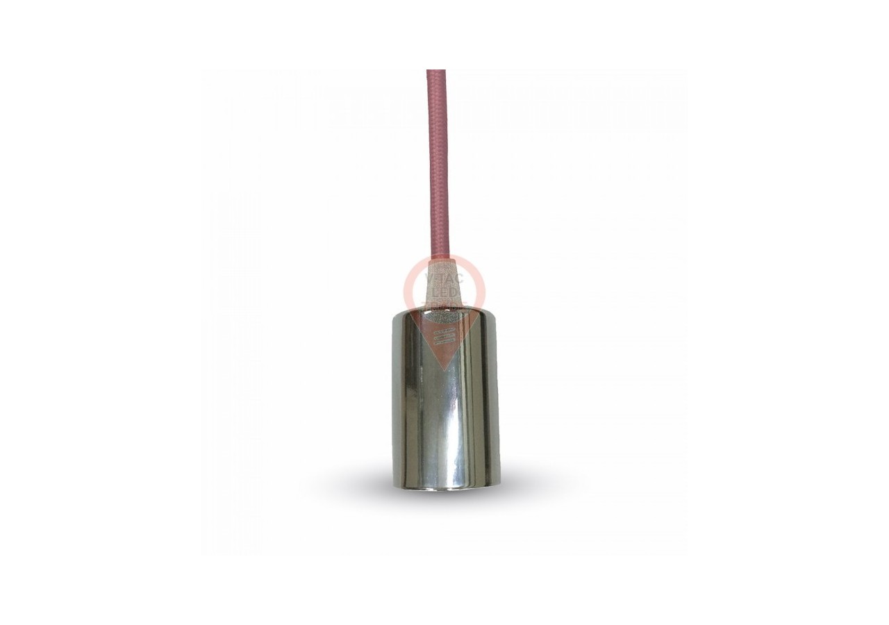 Suspension chromée rose