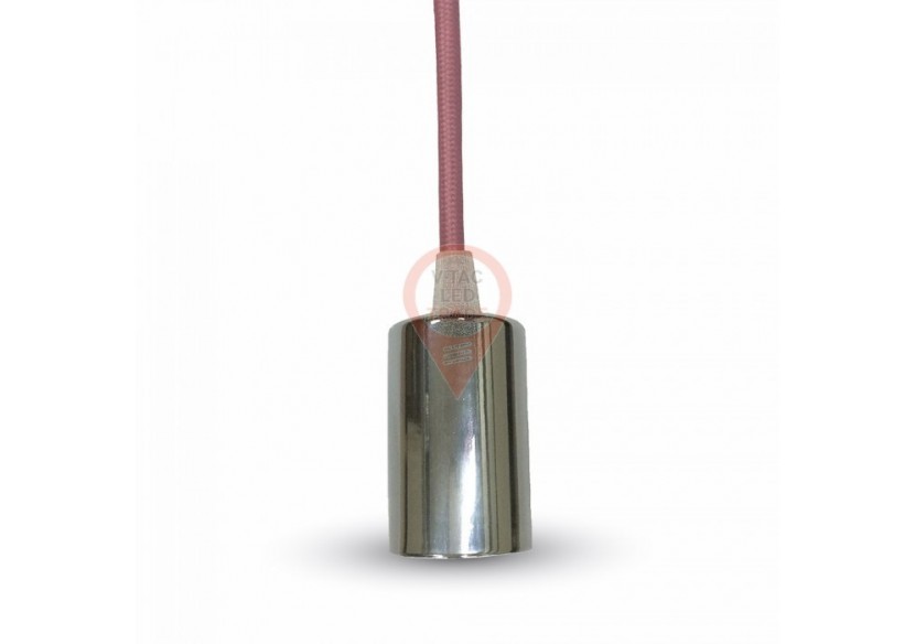 Suspension chromée rose