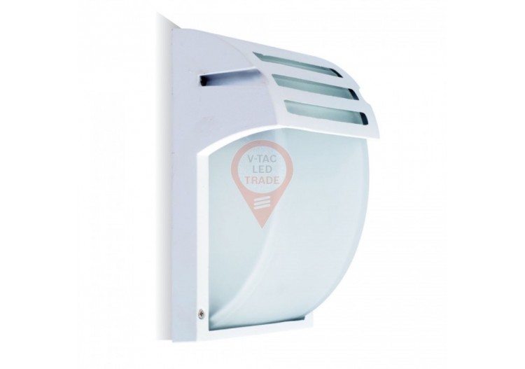 Applique de Jardin E27 Verre Givré Blanc Mat