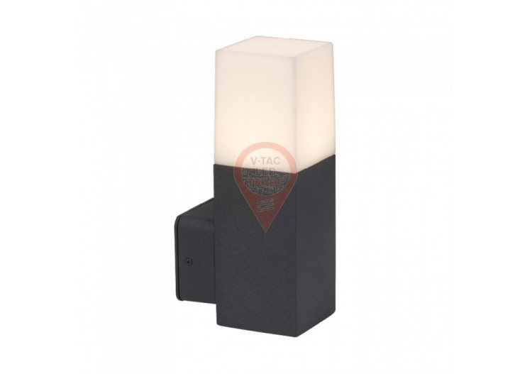 Applique de jardin GU10 Corps en aluminium Carré Noir 121x80x250mm IP54