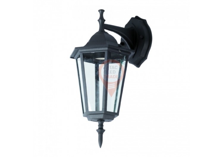 Applique de jardin E27 noir mat vers le bas