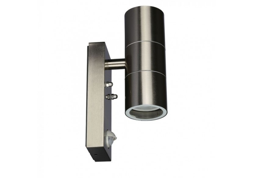 Raccord Mural GU10 Avec Capteur Corps En Acier 2 Voies IP44