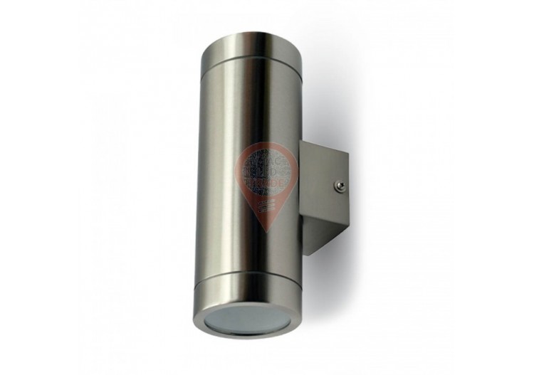 Applique murale élégante GU10, corps en acier, 2 voies, IP44