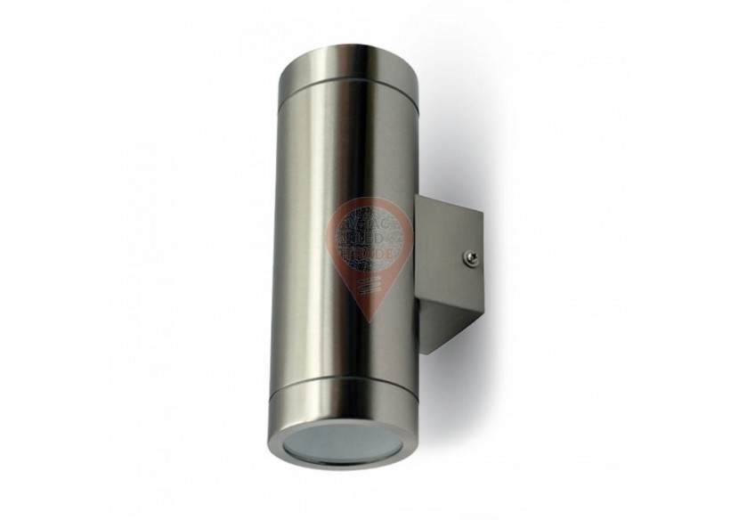 Applique murale élégante GU10, corps en acier, 2 voies, IP44