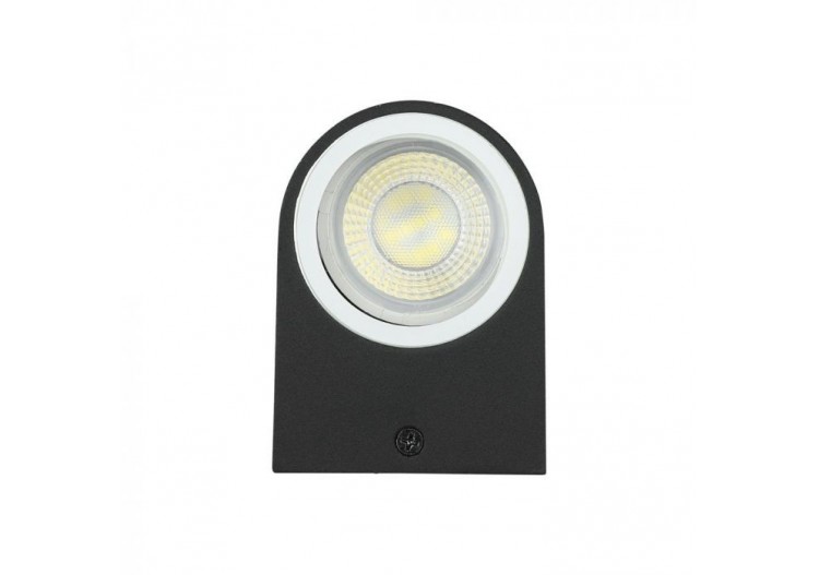Wall Sleek Applique Murale GU10 Aluminium Rond Noir 2 Voies IP44