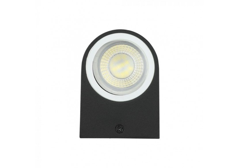 Wall Sleek Applique Murale GU10 Aluminium Rond Noir 2 Voies IP44