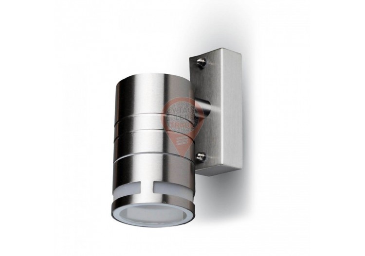 Raccord Mural en Verre GU10 Corps en Acier 1 Voie IP44