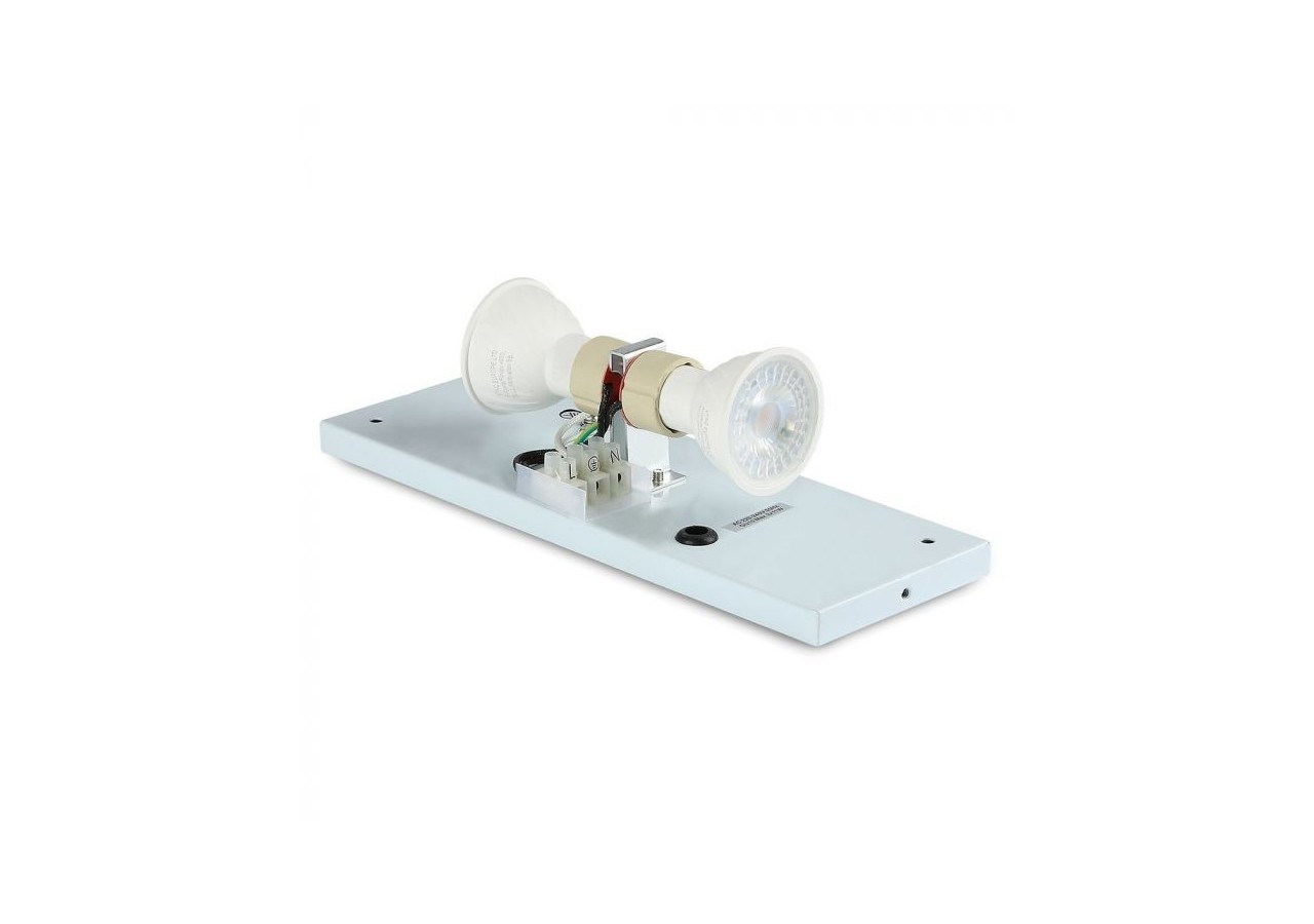 Applique Murale Wall Sleek GU10 Carré Noir 2 Voies IP44