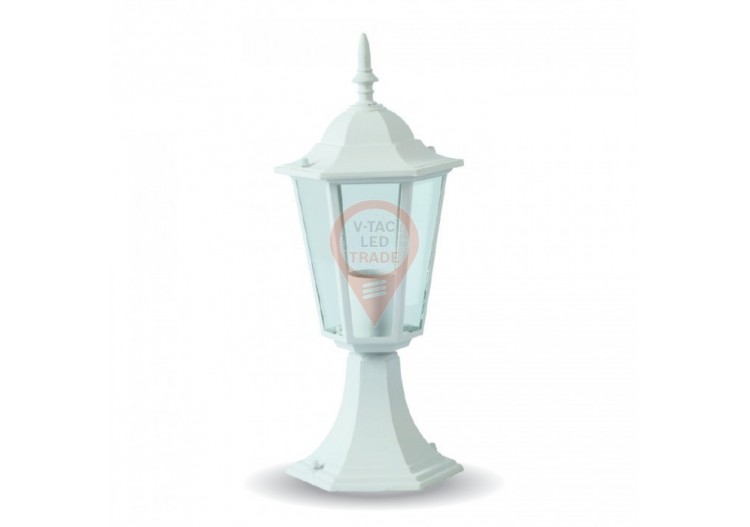 Lampe sur pied de jardin E27 30cm Blanc Mat