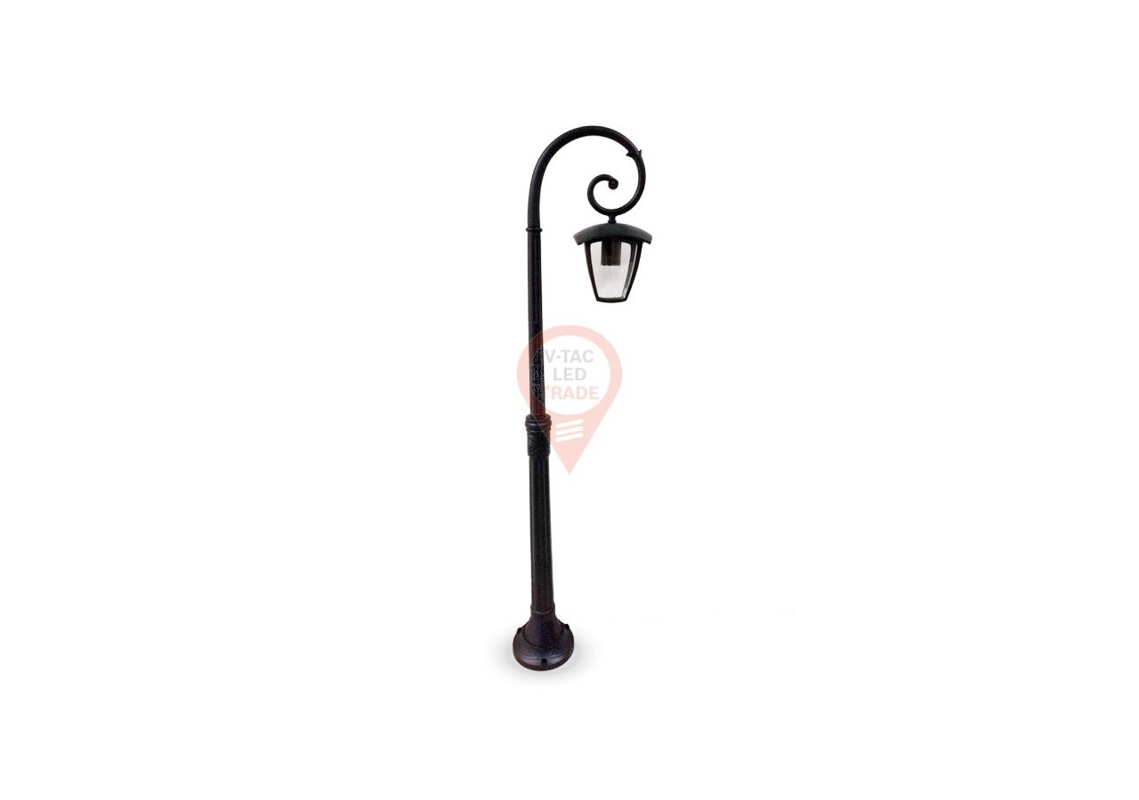 Lampe sur poteau de jardin 1 pièce. Ampoule E27 1365mm Antipluie Noir