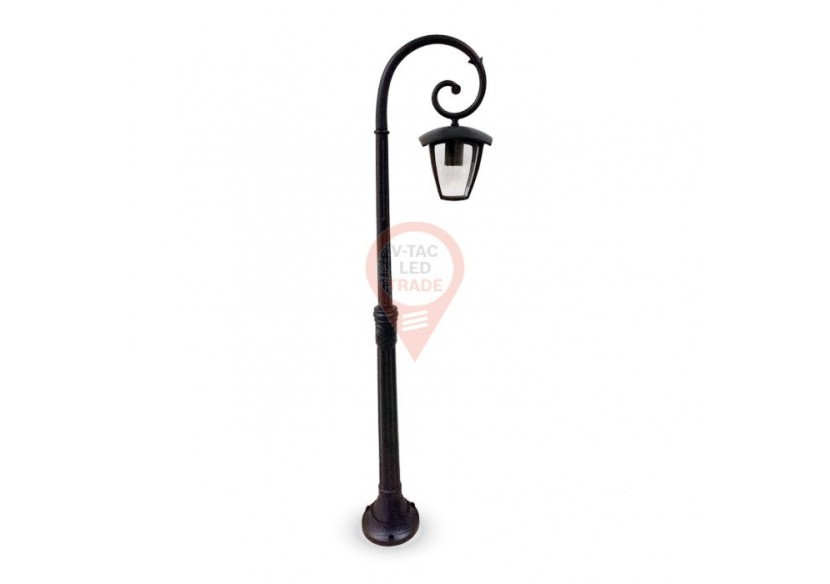Lampe sur poteau de jardin 1 pièce. Ampoule E27 1365mm Antipluie Noir
