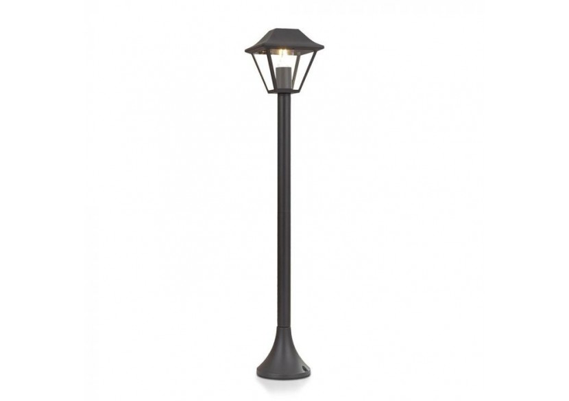 Lampe sur poteau 1 x E27 950mm IP44 Noir