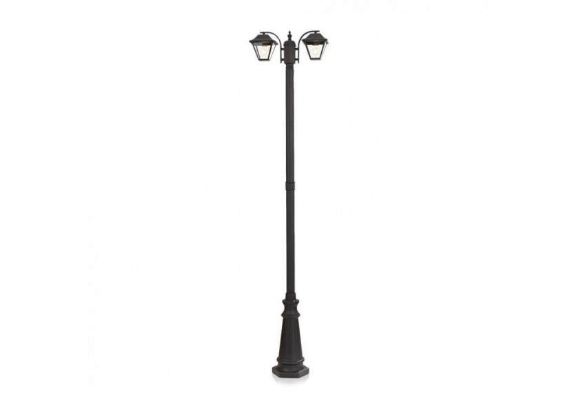 Lampe sur poteau 2 x E27 2280mm IP44 Noir Lampe sur poteau 2 x E27 2280mm IP44 Noir