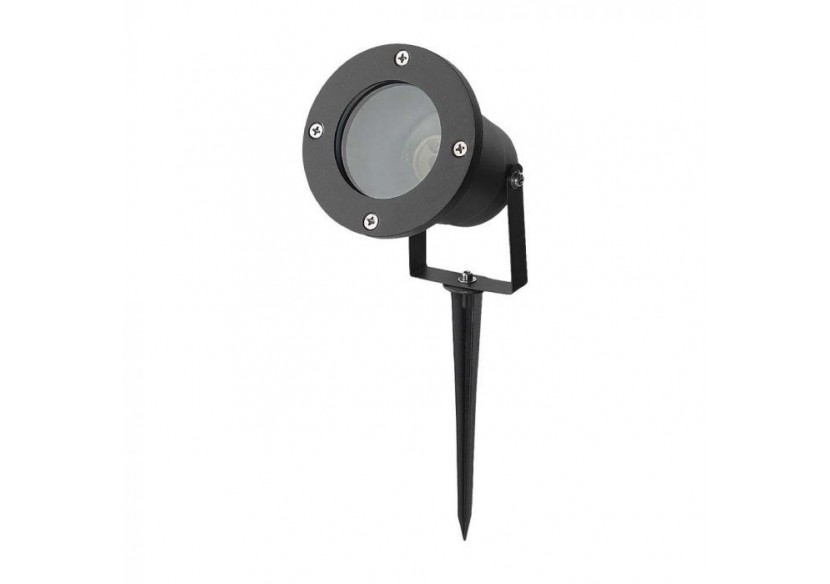 Piquet de jardin en aluminium, raccord GU10, corps noir IP65