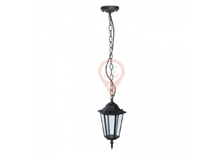 Plafonnier de Jardin E27 Noir Mat