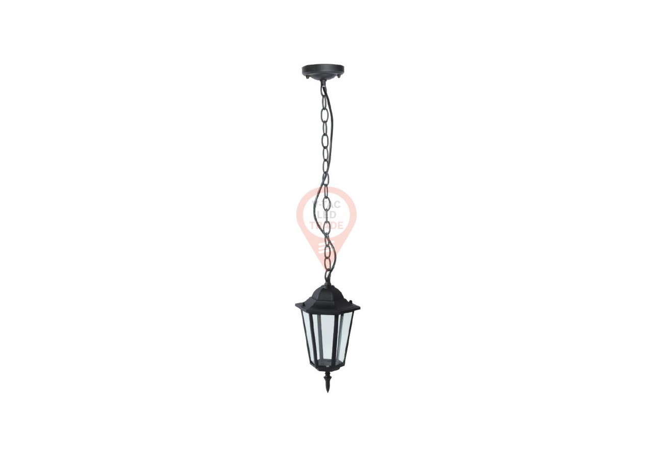 Plafonnier de Jardin E27 Noir Mat