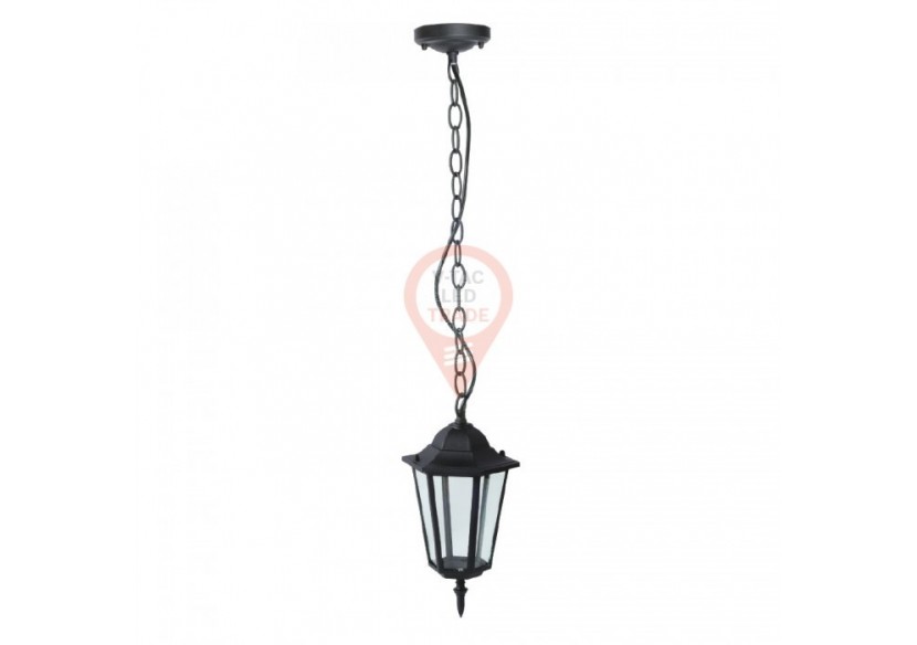 Plafonnier de Jardin E27 Noir Mat