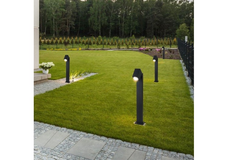 Fixation Murale GU10 Borne Tête Réglable Aluminium 1 Voie IP44