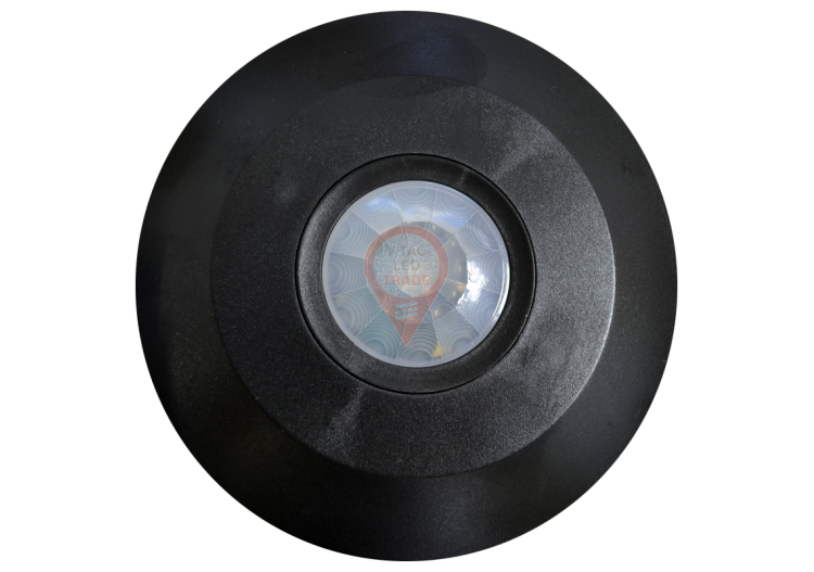 Capteur de mouvement infrarouge PIR, montage au plafond, corps noir
