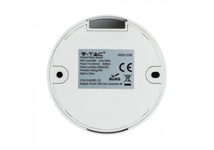 Capteur de plafond corps blanc