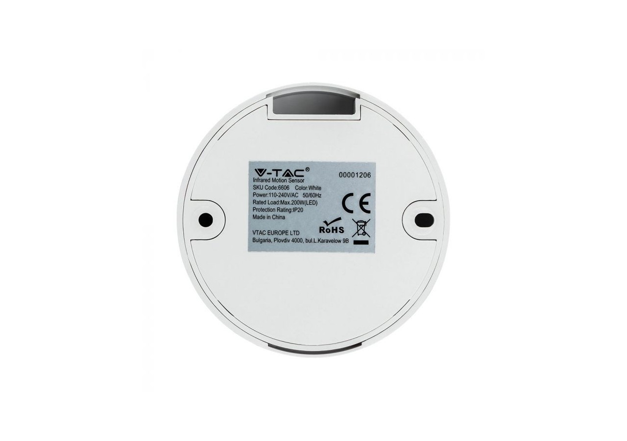Capteur de plafond corps blanc
