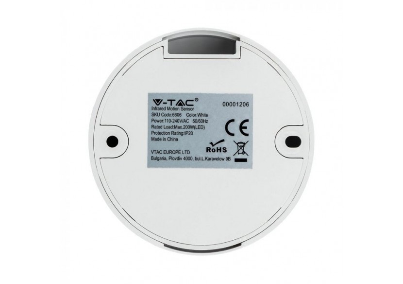 Capteur de plafond corps blanc