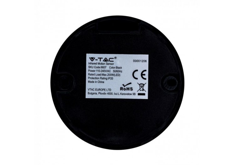 Capteur de plafond corps noir