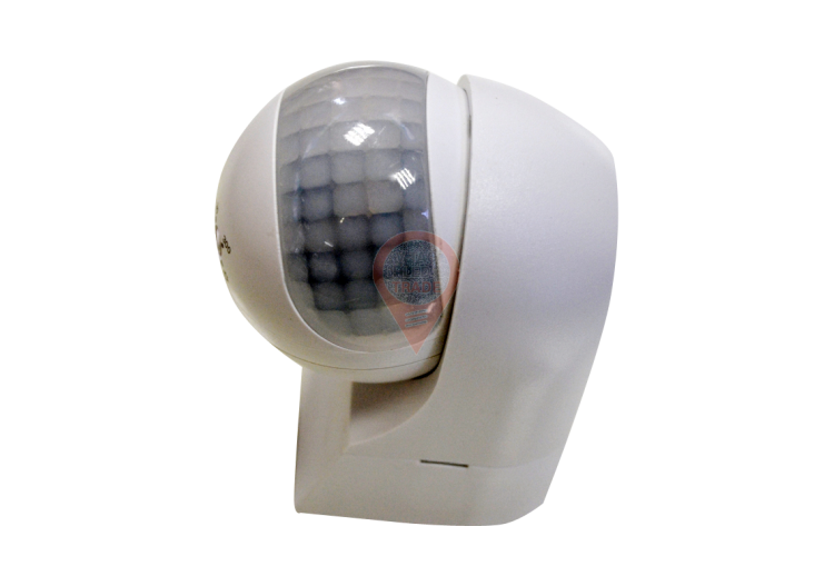 Capteur mural PIR avec tête mobile blanc