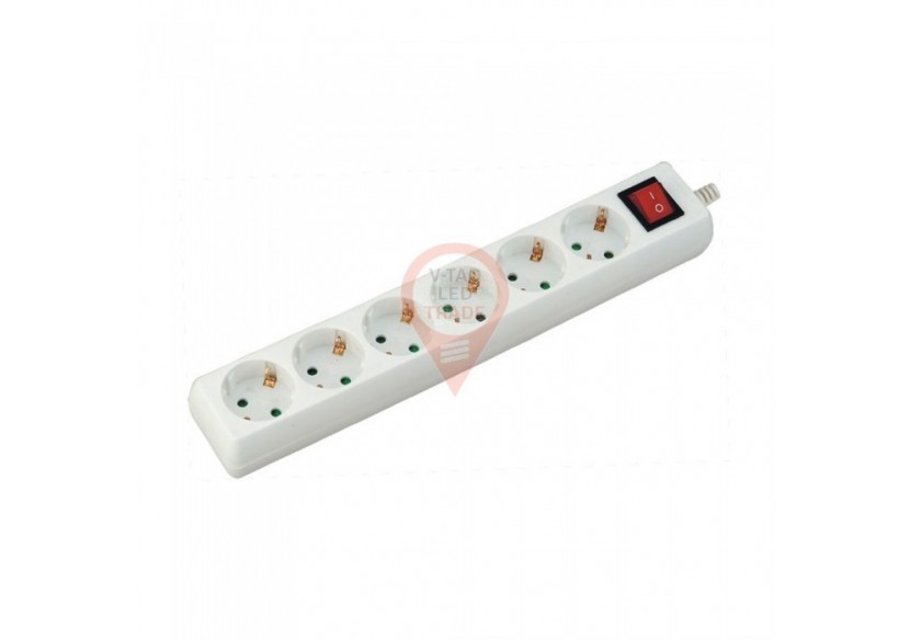 Prise 6 Voies avec Câble Interrupteur 5m