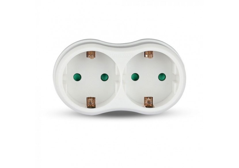 Adaptateur de prise 16A blanc