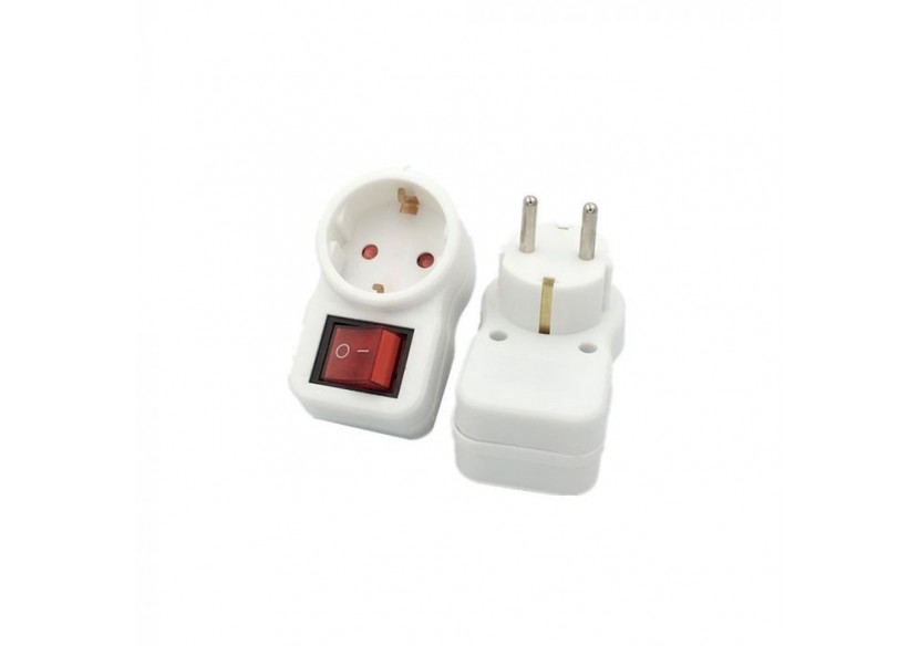 Adaptateur avec interrupteur bipolaire 16A 250V