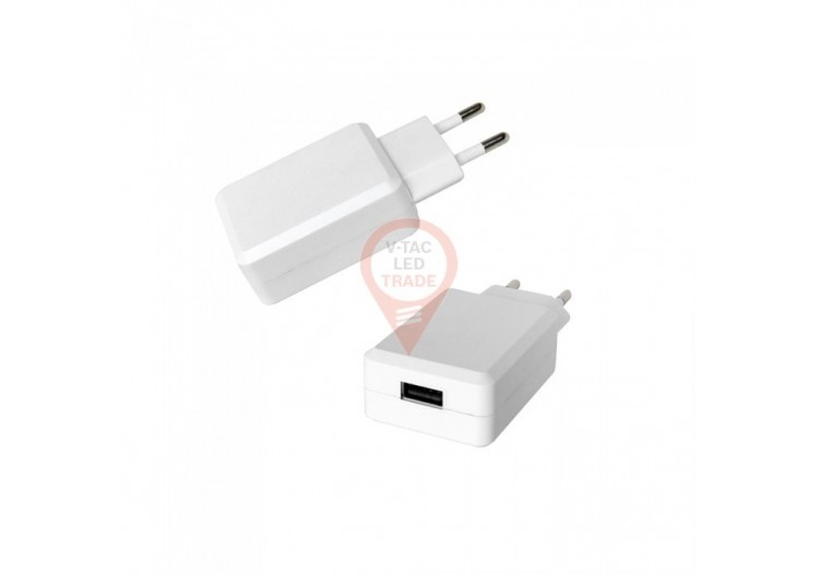 Adaptateur de voyage USB QC3.0 avec emballage double blister blanc