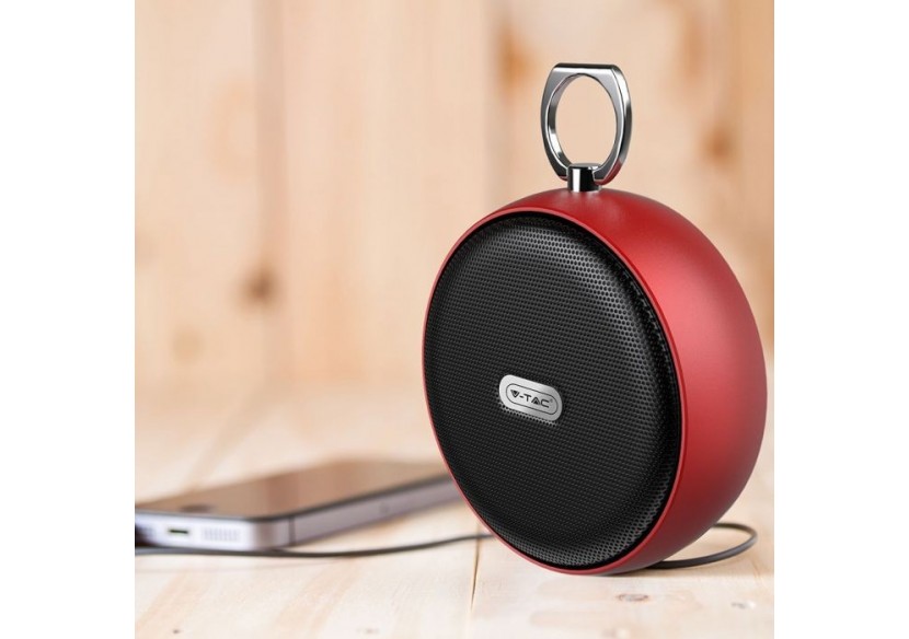 Haut-parleur Bluetooth portable, câble Micro USB haut de gamme, batterie 800mah rouge