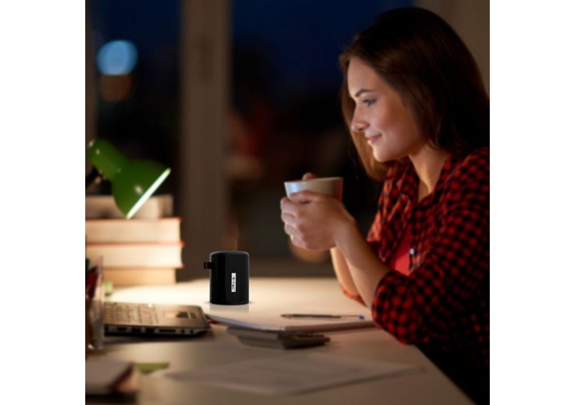 Haut-parleur Bluetooth portable, câble Micro USB haut de gamme, batterie 1500mah, bleu