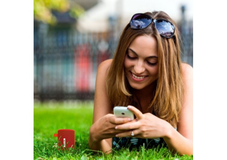 Haut-parleur Bluetooth portable, câble Micro USB haut de gamme, batterie 1500mah rouge