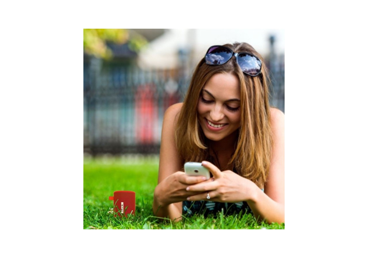 Haut-parleur Bluetooth portable, câble Micro USB haut de gamme, batterie 1500mah rouge