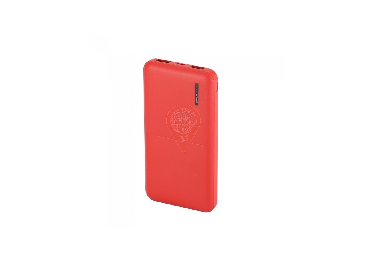 Banque d'alimentation super fine 10 000 mAh rouge