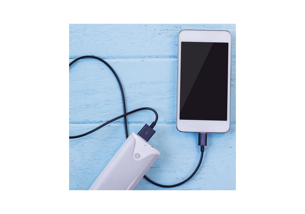 1m. Câble USB Type C Noir - Série Argent