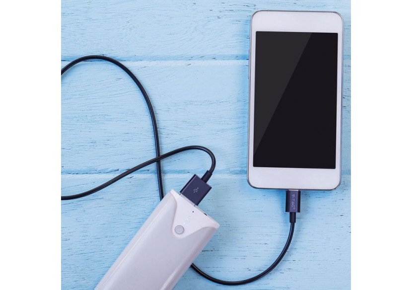 1m. Câble USB Type C Noir - Série Argent