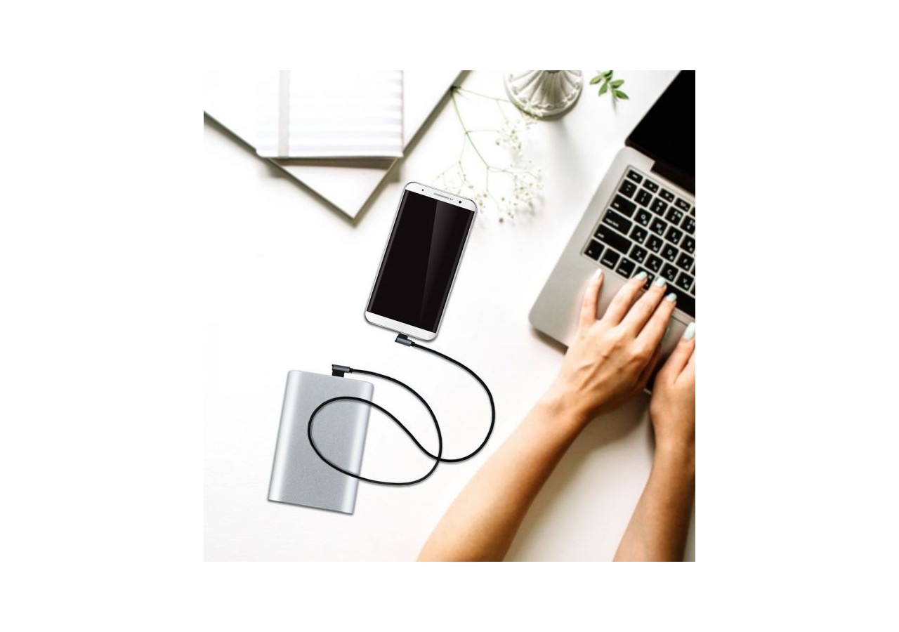 1m. Câble Micro USB Noir - Série Diamond