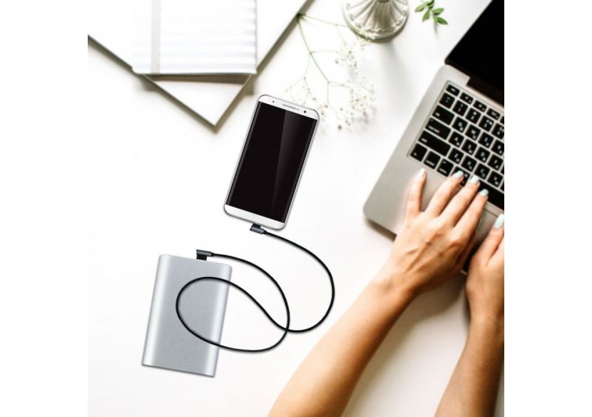 1m. Câble Micro USB Noir - Série Diamond