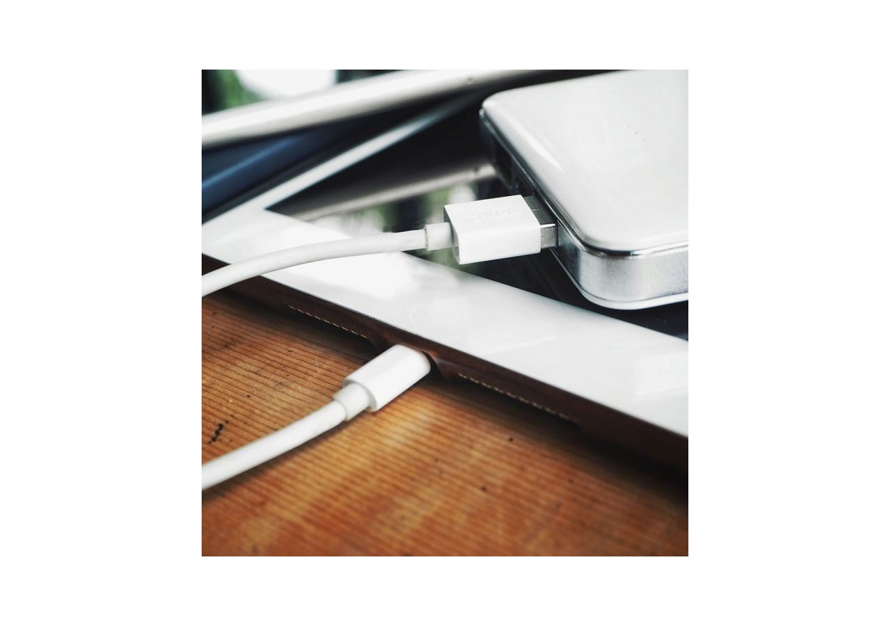 1m. Câble Micro USB Blanc - Série Pearl