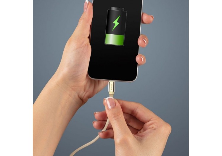 1m. Câble Micro USB Or - Série Ruby