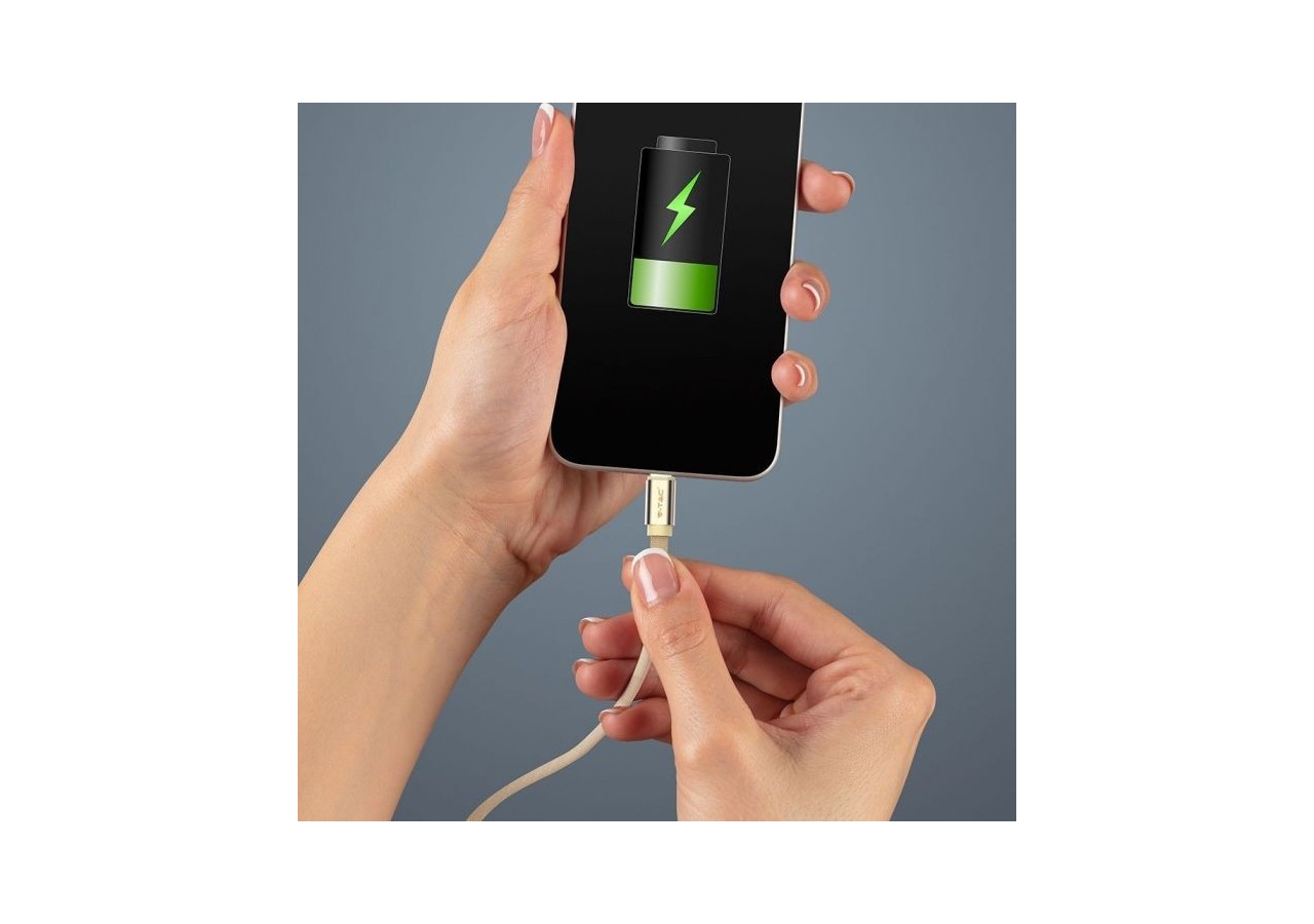 1m. Câble Micro USB Or - Série Ruby