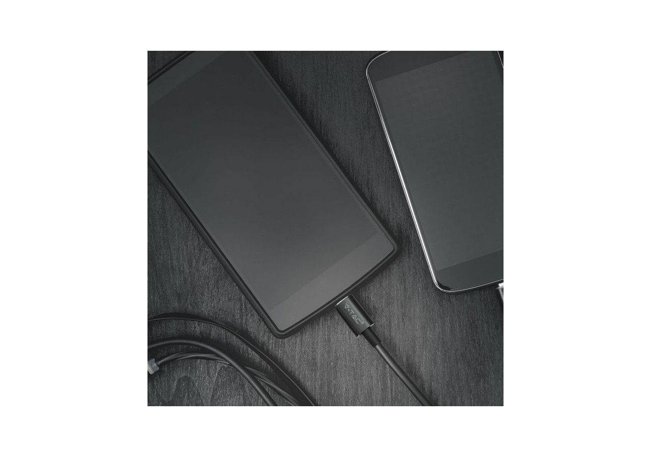 1m. Câble Micro USB Noir - Série Argent