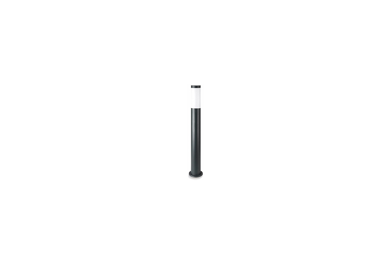 Lampe Borne E27 80cm Corps Inox Noir IP44