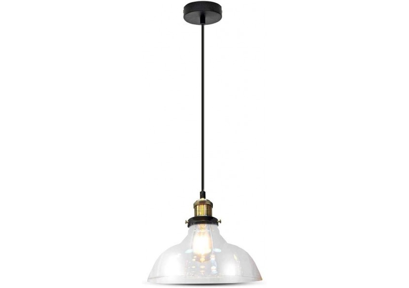 Suspension en verre transparente Ø245