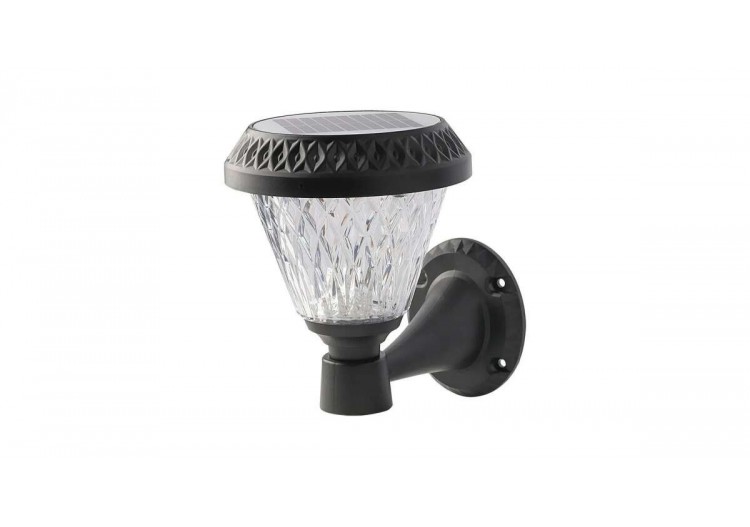 Applique Murale Solaire LED Avec Contrôle RF 3en1 IP44 Corps Noir