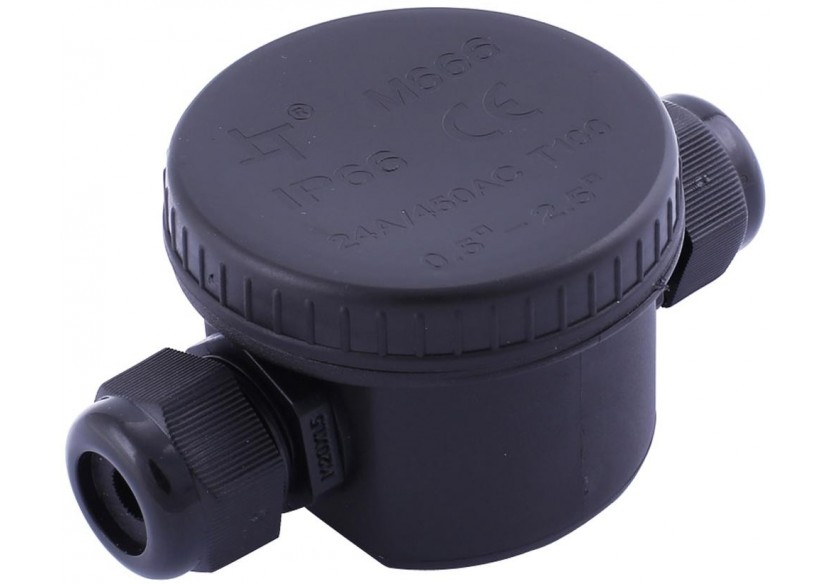 Bornier 3 BROCHES Noir 5-9mm IP66